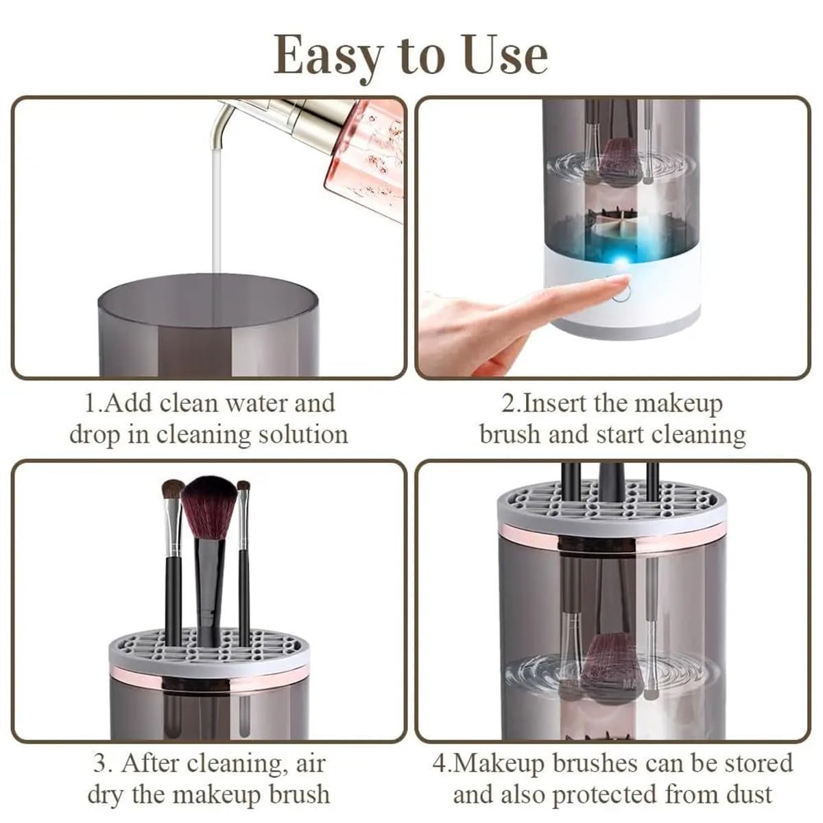 SilverFox Electric Makeup Brush Cleaner Set: Fast, Effective, and Essential for Makeup Lovers!