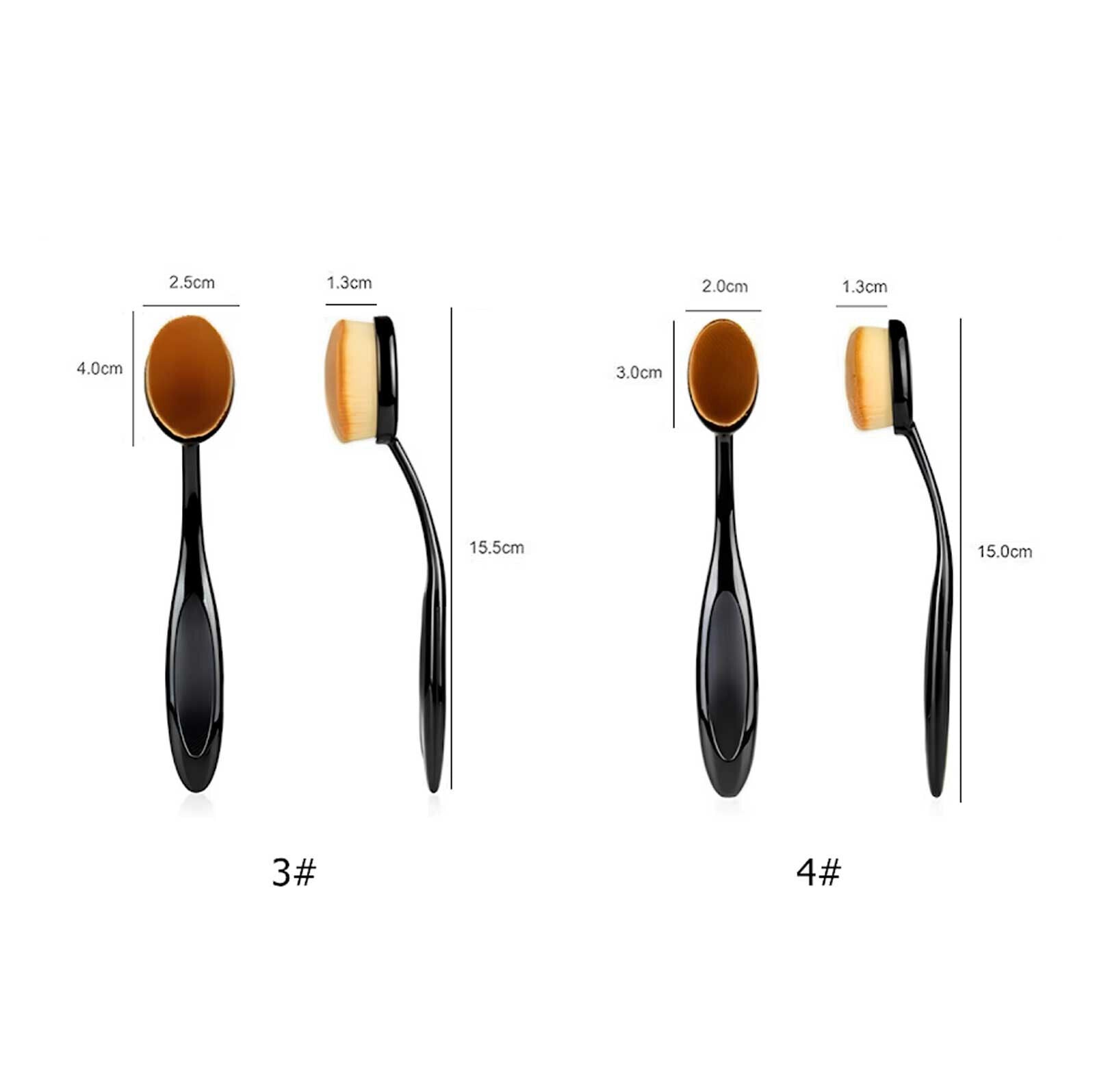 OvalGlam 10pc Brush Kit: Powder, Foundation, Eyes