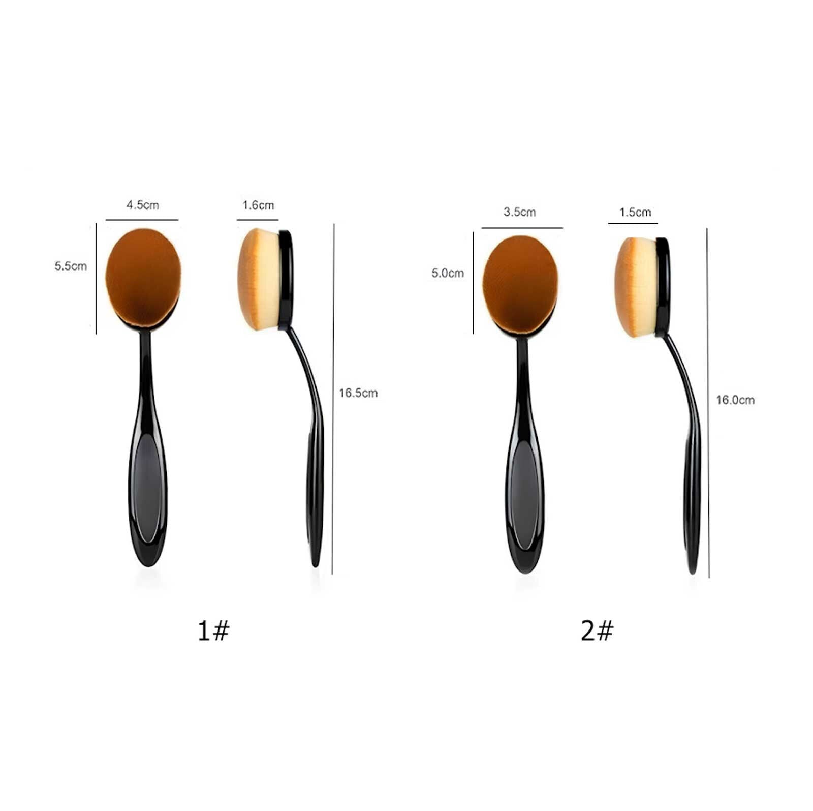 OvalGlam 10pc Brush Kit: Powder, Foundation, Eyes